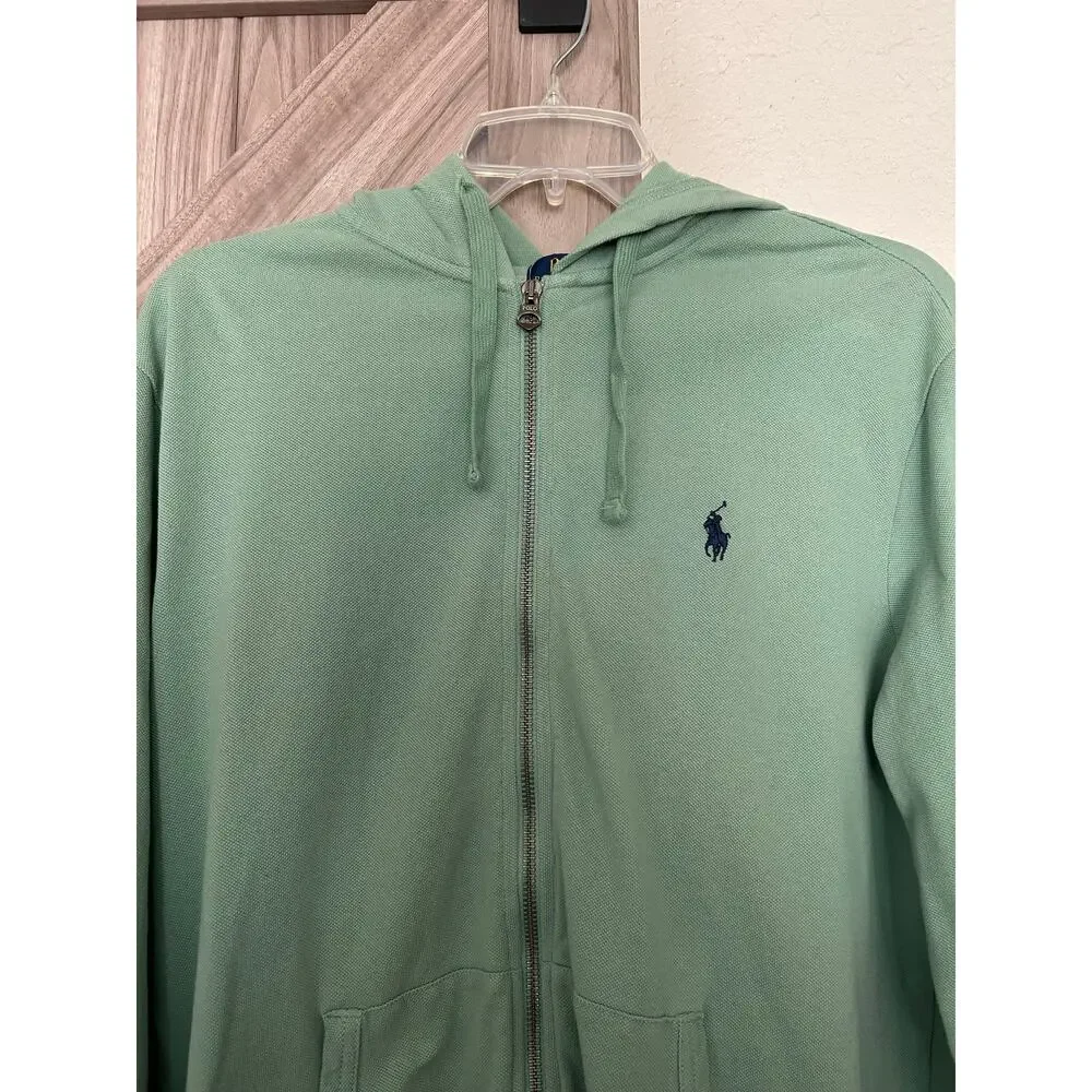 Polo Ralph Lauren Med full zip hoodie in sage mens